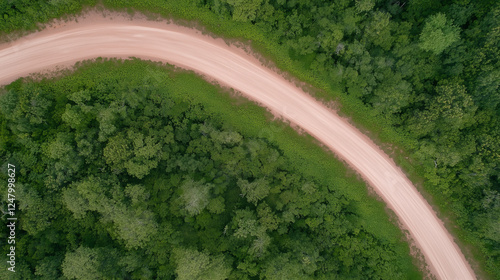 Winding Road Through Lush F...