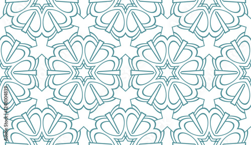 Set of Seamless texture of floral ornament. Vector illustration. For the interior design, printing, web and textile.