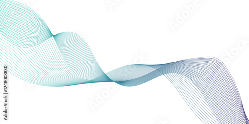 Technology, data science, geometric wave lines, smooth element swoosh speed wave line patterns with gradient colors, modern technological dynamic abstract geometric shapes of blend wave lines.