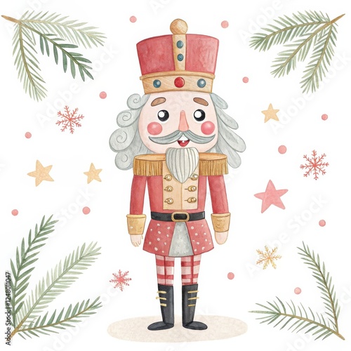 Cute Watercolor Nutcracker ...