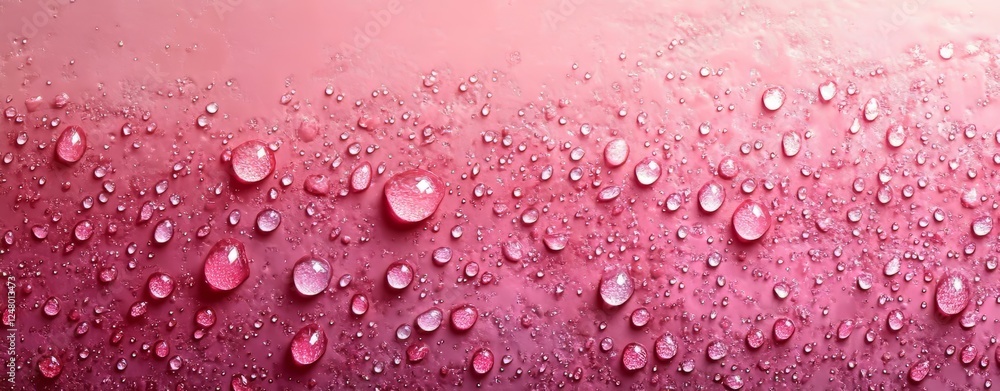 Pink Water Droplets on a Gradient Background - Abstract Texture Pink Water Droplets on a Gradient Background - Abstract Texture