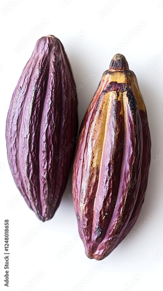 custom made wallpaper toronto digitalTwo cocoa pods, white background, food