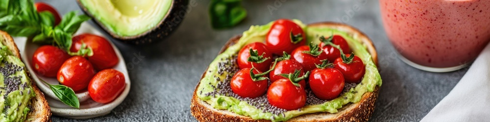 Fresh ingredients combined for a healthy snack or meal Fresh ingredients combined for a healthy snack or meal