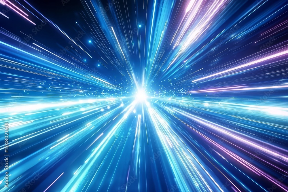 Obraz premium Explore the concept of hyperspace travel through mesmerizing abstract visuals.