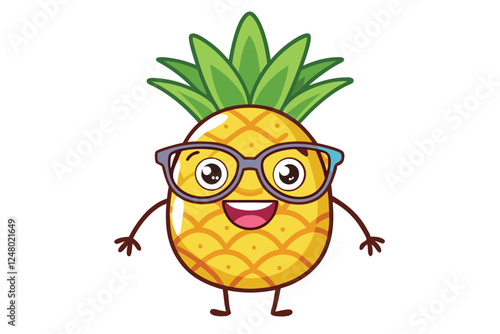 pineapple character wearing glasses