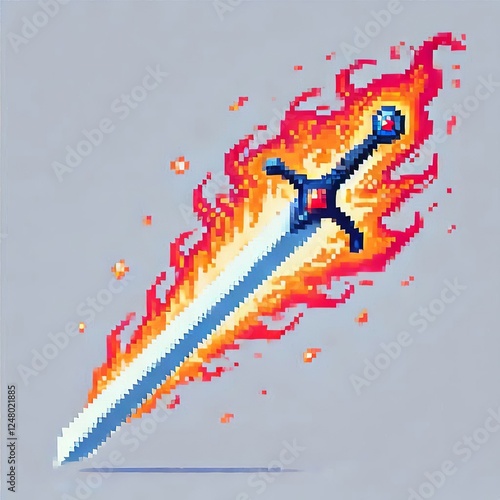 Pixel Art Inferno Blade photo