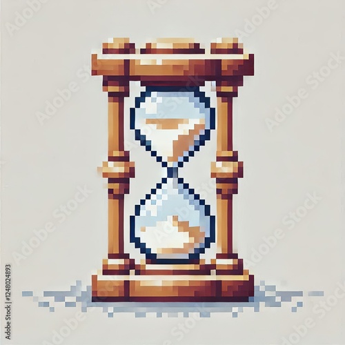 Flowing Sand Timer Pixel Art photo