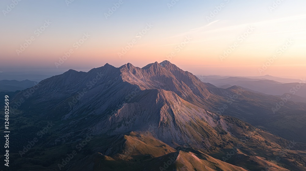 Fototapeta premium Majestic Mountain Range at Sunset