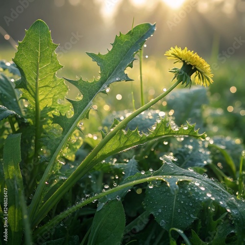 Dew-Kissed Dandelion at Sun...