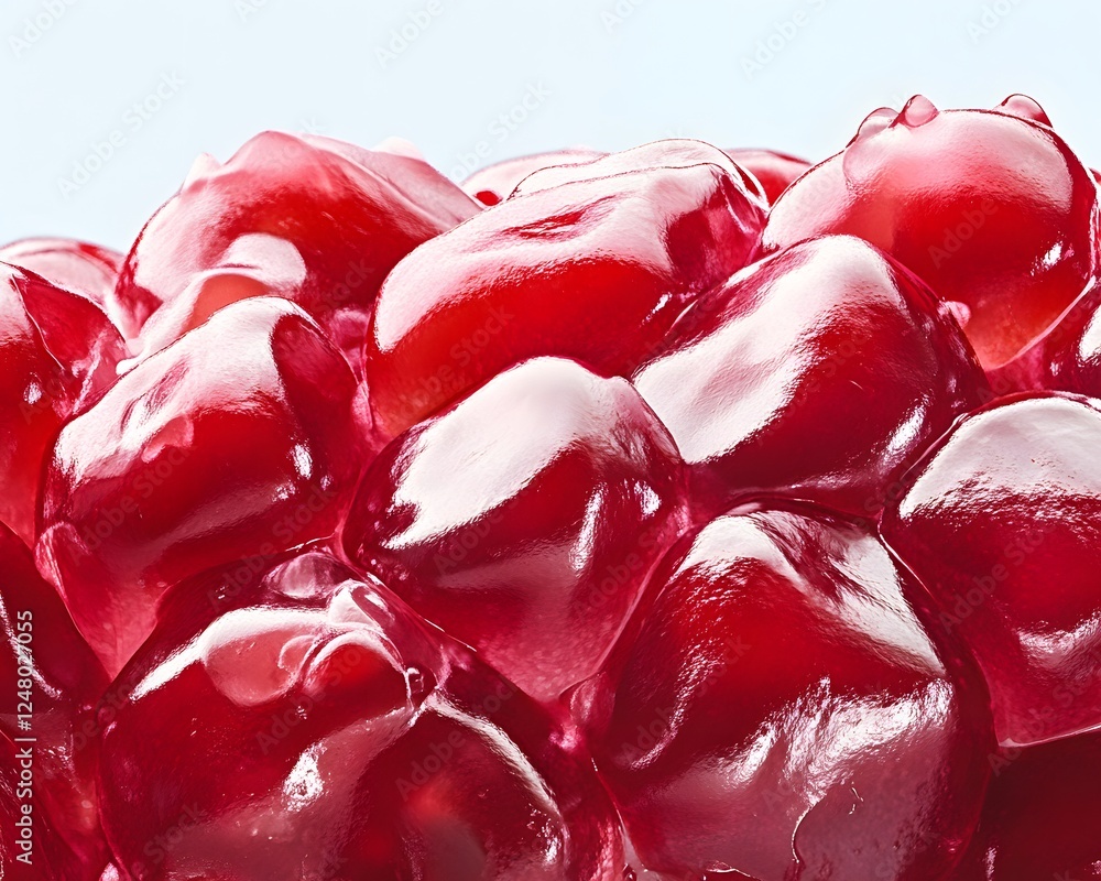 Close up shot of juicy red pomegranate arils Close up shot of juicy red pomegranate arils