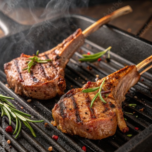Grilled Lamb Chops with Ros...