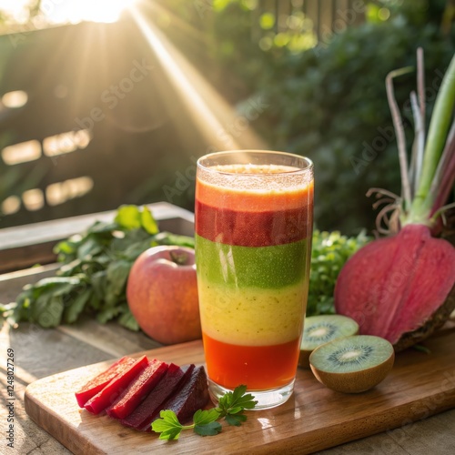 Layered Vegetable Juice Smo...