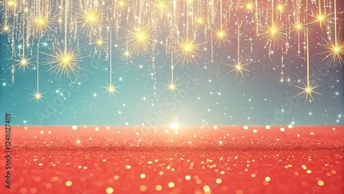 Red Glitter and Golden Spar...