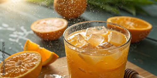 Refreshing Iced Orange Juic...