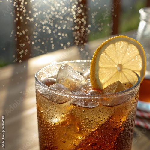 Sunlit Iced Cola with Lemon...