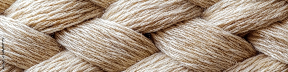 Fototapeta premium A detailed shot of a rope made of yarn
