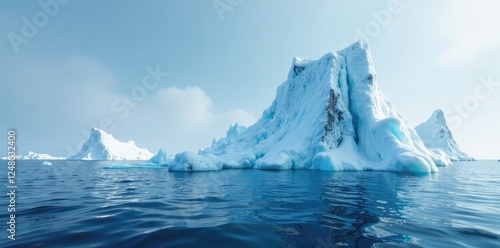 Wallpaper Mural Snow-covered iceberg rises from the icy waters, iceberg, icy, iceberg Torontodigital.ca