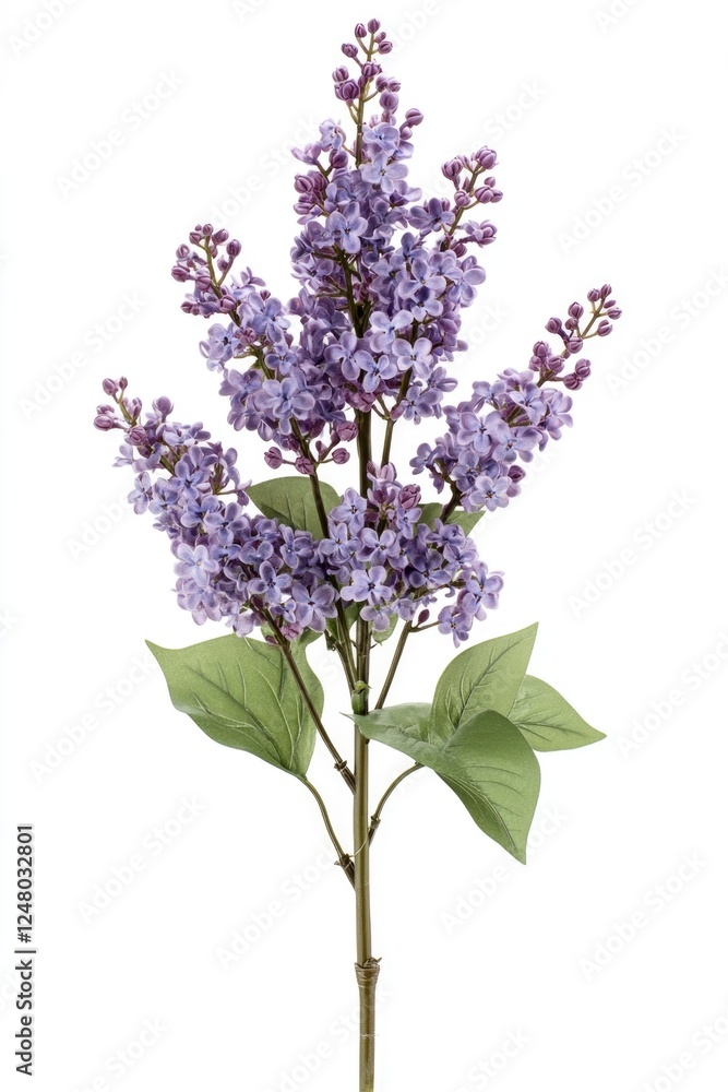 A detailed view of a plant with vibrant purple flowers A detailed view of a plant with vibrant purple flowers