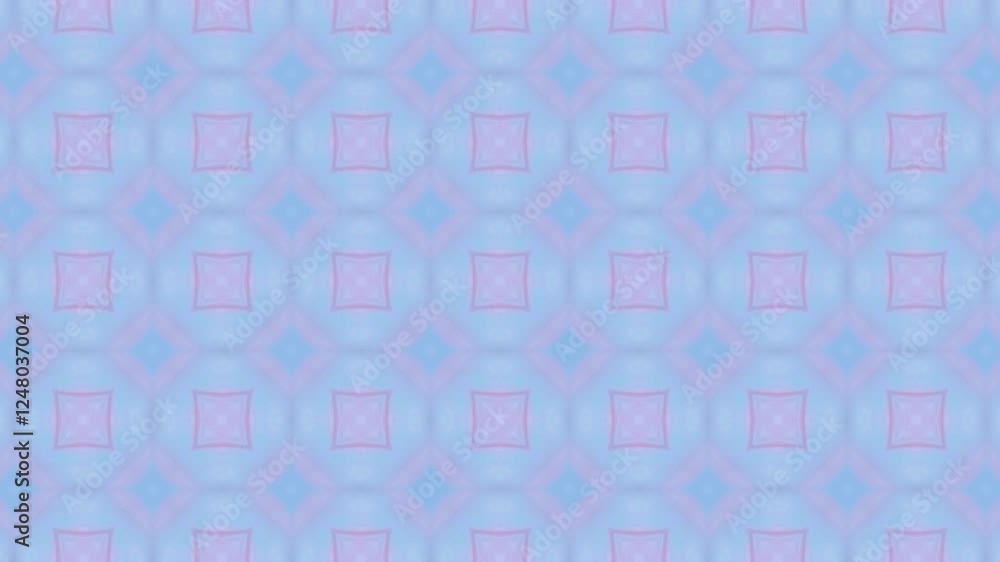 Patterned background with a blue color. The pattern is made up of squares and circles Patterned background with a blue color. The pattern is made up of squares and circles
