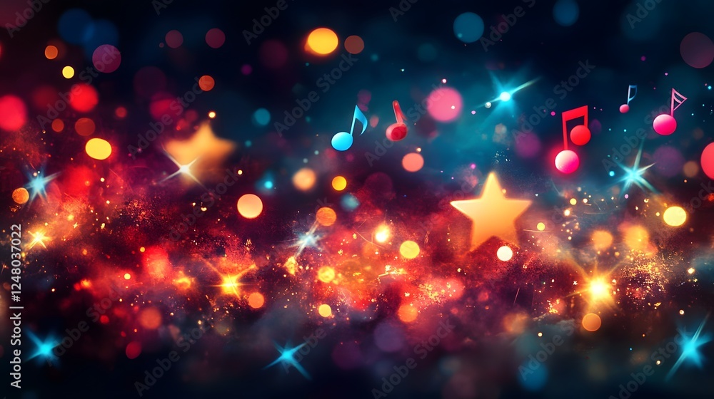 Sparkling Festive Fireworks and Glitters Explosion in Night Sky with Bright Colorful Lights and Bokeh Background long title Sparkling Festive Sparkling Festive Fireworks and Glitters Explosion in Night Sky with Bright Colorful Lights and Bokeh Background long title Sparkling Festive