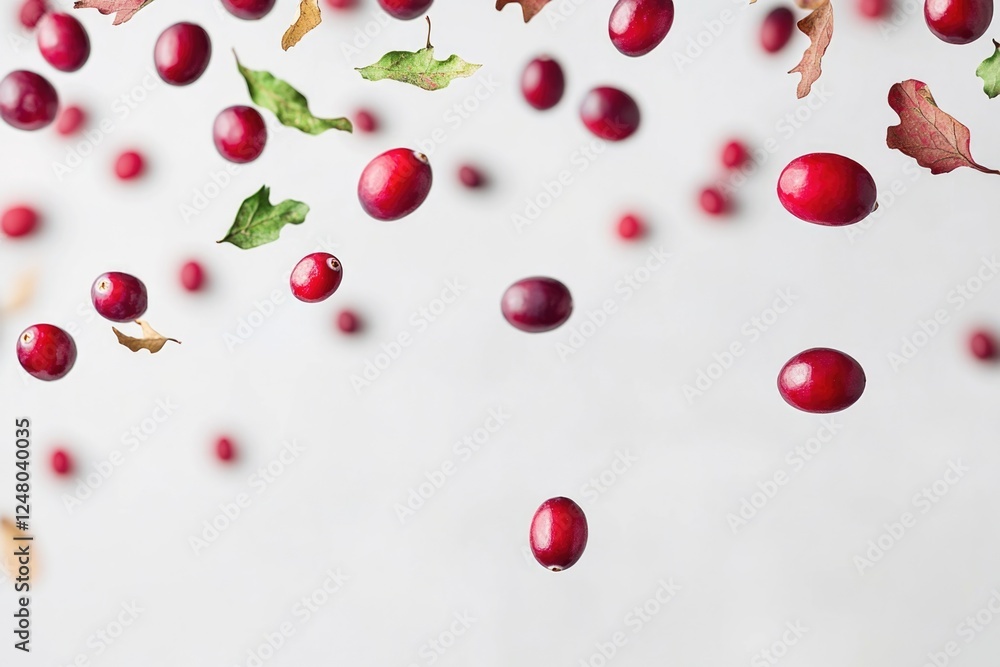 A bunch of cranberries suspended in mid-air, great for backgrounds or texture effects A bunch of cranberries suspended in mid-air, great for backgrounds or texture effects