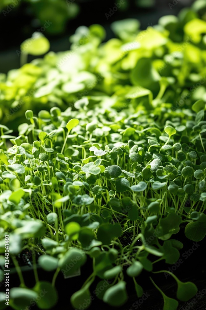 A detailed view of various green plants, ideal for use in nature or wellness contexts