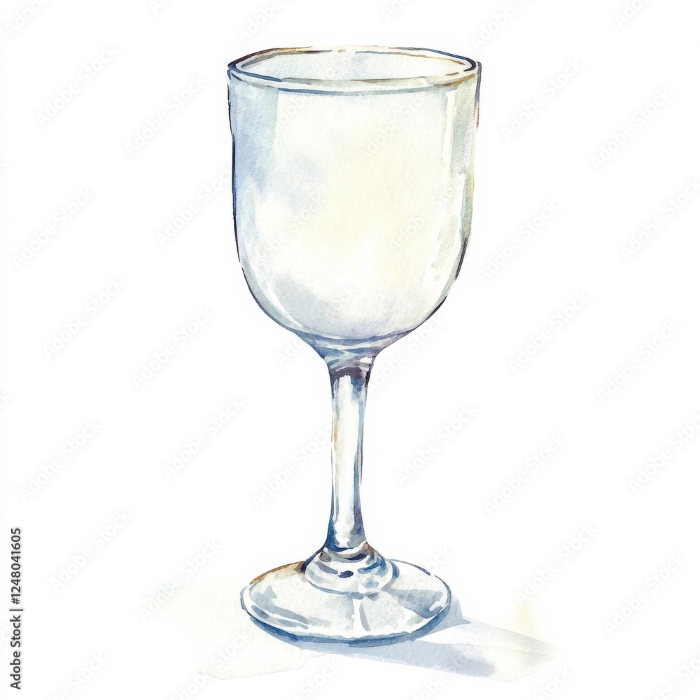 A clear wine glass with minimalistic design. A clear wine glass with minimalistic design.