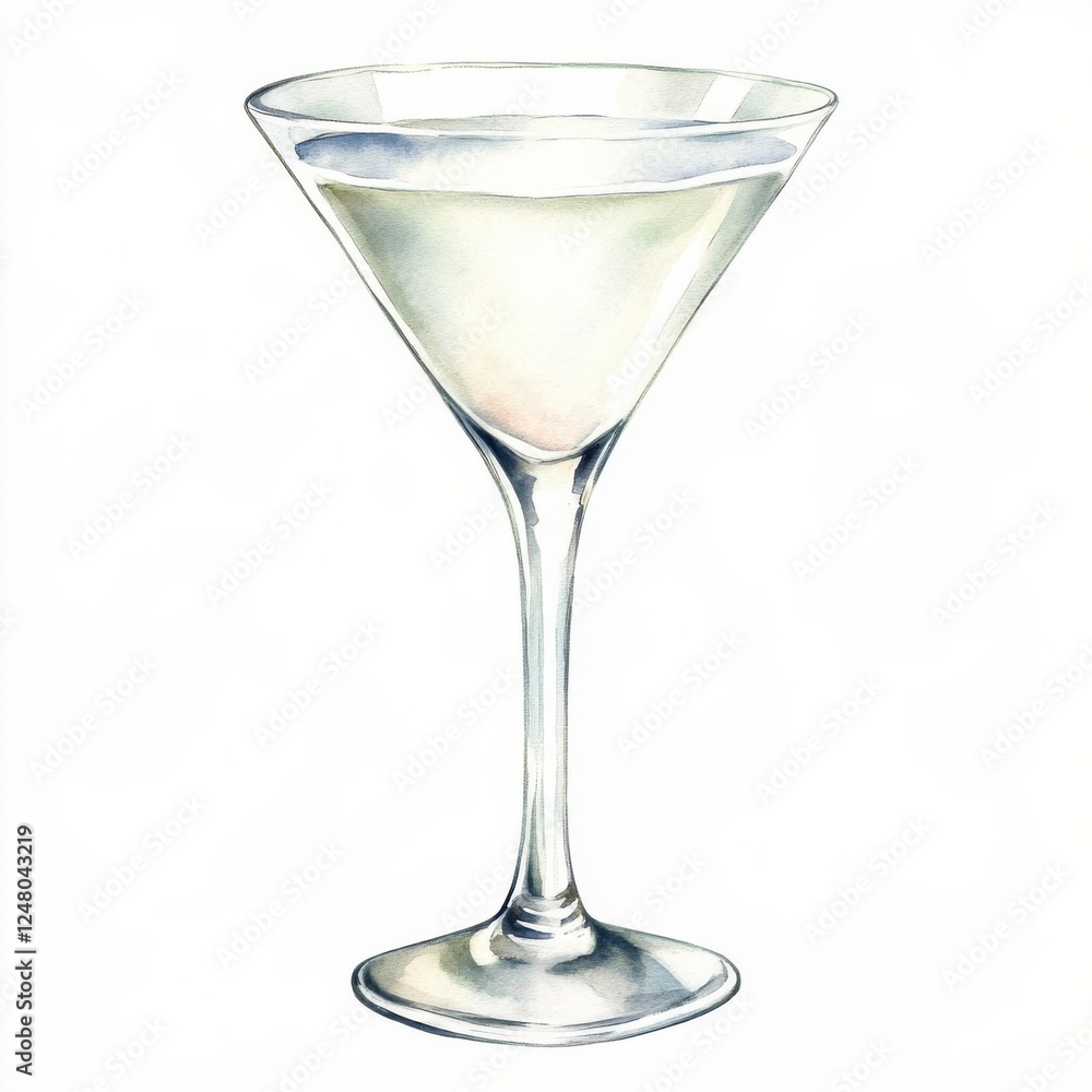 Elegant cocktail served in a crystal glass. Elegant cocktail served in a crystal glass.
