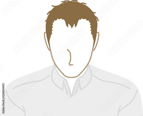 Wallpaper Mural AGA：正面から見た薄毛の若い男性（俯瞰） Torontodigital.ca