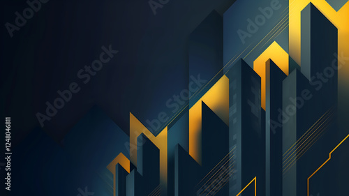 business graph with arrow