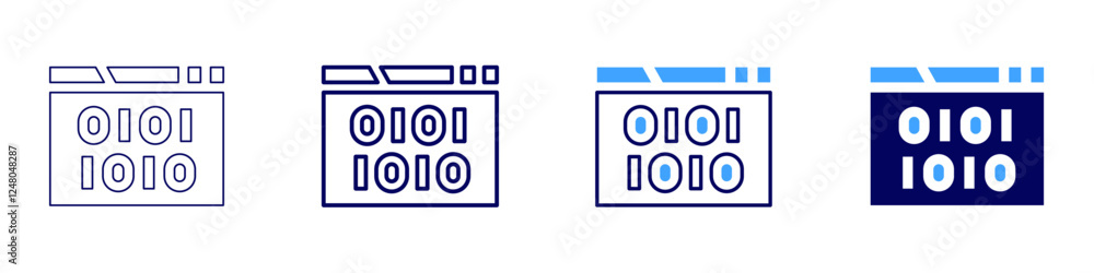 Application development icon in 4 different styles. Thin Line, Line, Bold Line, Duotone. Duotone style. Editable stroke Application development icon in 4 different styles. Thin Line, Line, Bold Line, Duotone. Duotone style. Editable stroke