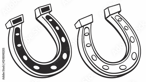 horseshoe on a black background