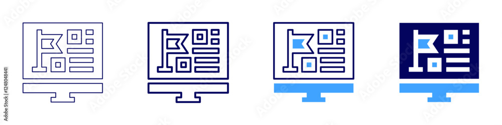 Career development icon in 4 different styles. Thin Line, Line, Bold Line, Duotone. Duotone style. Editable stroke Career development icon in 4 different styles. Thin Line, Line, Bold Line, Duotone. Duotone style. Editable stroke