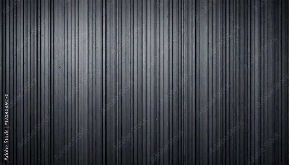 Fototapeta premium Dark Vertical Metal Stripes with Reflective Highlights