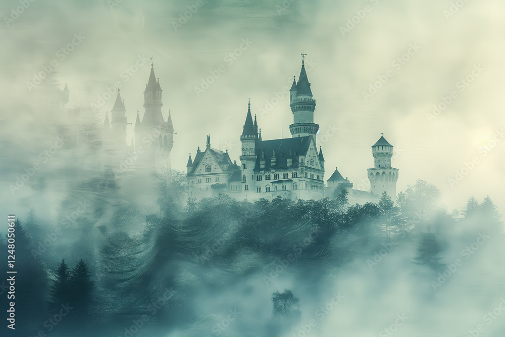 Mystical Castle in the Fog Mystical Castle in the Fog