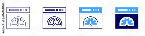 Product development cycle icon in 4 different styles. Thin Line, Line, Bold Line, Duotone. Duotone style. Editable stroke