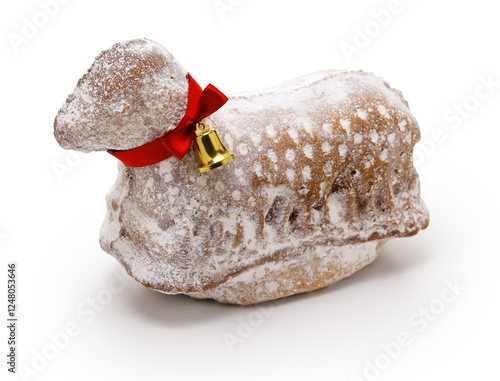 Obraz na plátně Agneau Pascal cake, a sweet for Easter from Alsace, France.