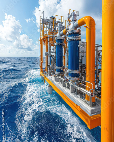 Ocean based carbon capture devices extracting CO2 from seawater photo