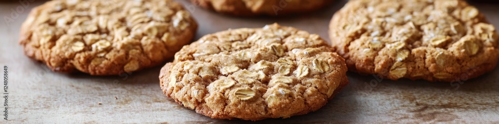 A close-up shot of a single cookie on a table A close-up shot of a single cookie on a table