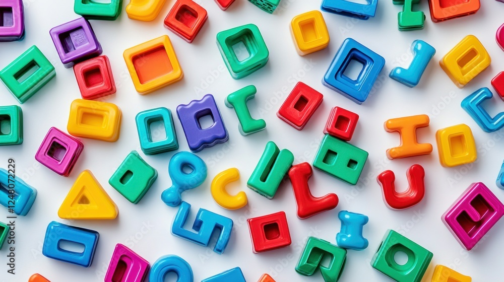Fototapeta premium Colorful Alphabet Blocks