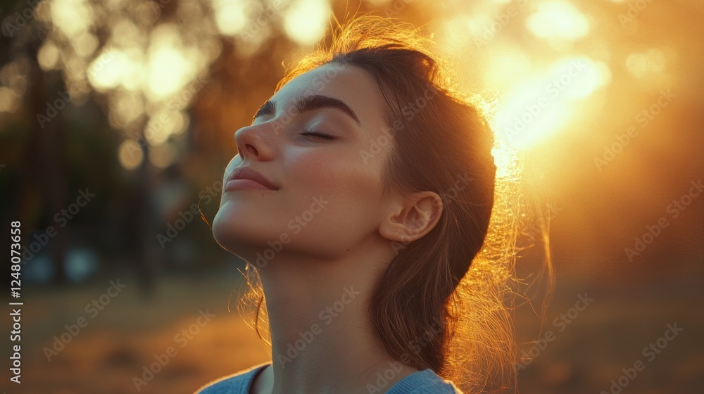 custom made wallpaper toronto digitalWoman in Sunset Light