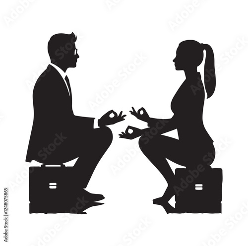 ATV four wheeler riding silhouette vector illustration