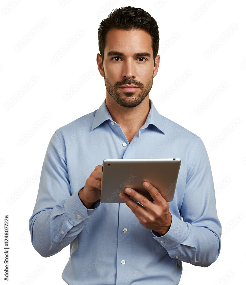 Confident Businessman using Tablet Confident Businessman using Tablet