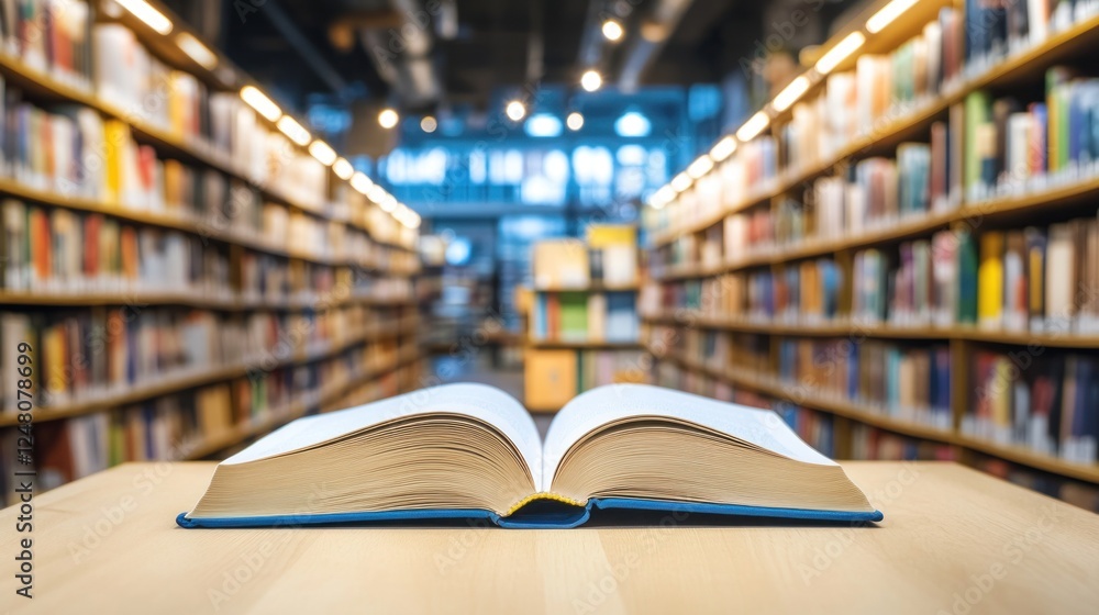 Open Book in Library