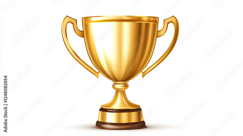 gold trophy in crown shape icon over white background. vector illustration gold trophy in crown shape icon over white background. vector illustration