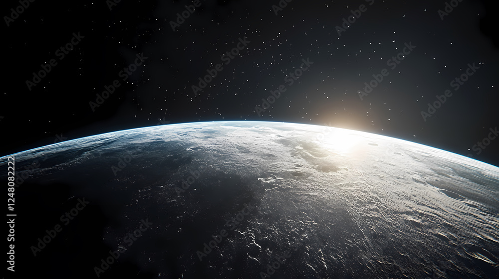 Fototapeta premium Earth in the profound starry sky