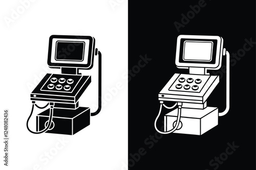 Ultrasound Machine Vector Icon Sleek, Professional Design