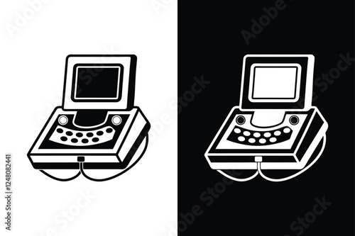 Minimalist Ultrasound Symbol for Medical Graphics
