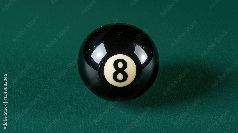 Black Billiard Ball with Number Eight, Cut Out. Classic Pool and Cue Sports Icon for Game Design and Decor. Black Billiard Ball with Number Eight, Cut Out. Classic Pool and Cue Sports Icon for Game Design and Decor.