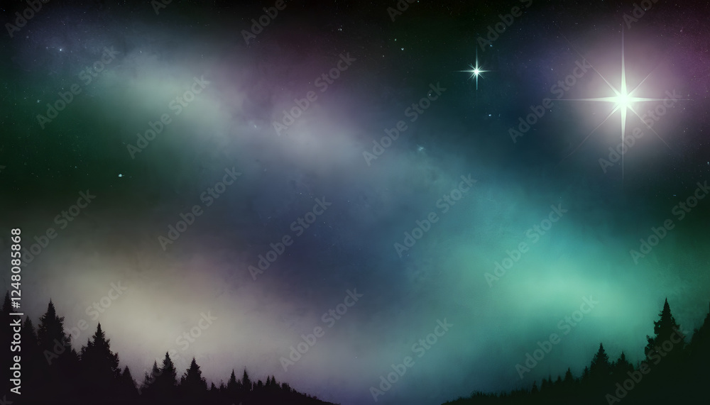 Fototapeta premium Northern Lights Background